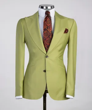 3 Piece Light Green Tuxedo Suit