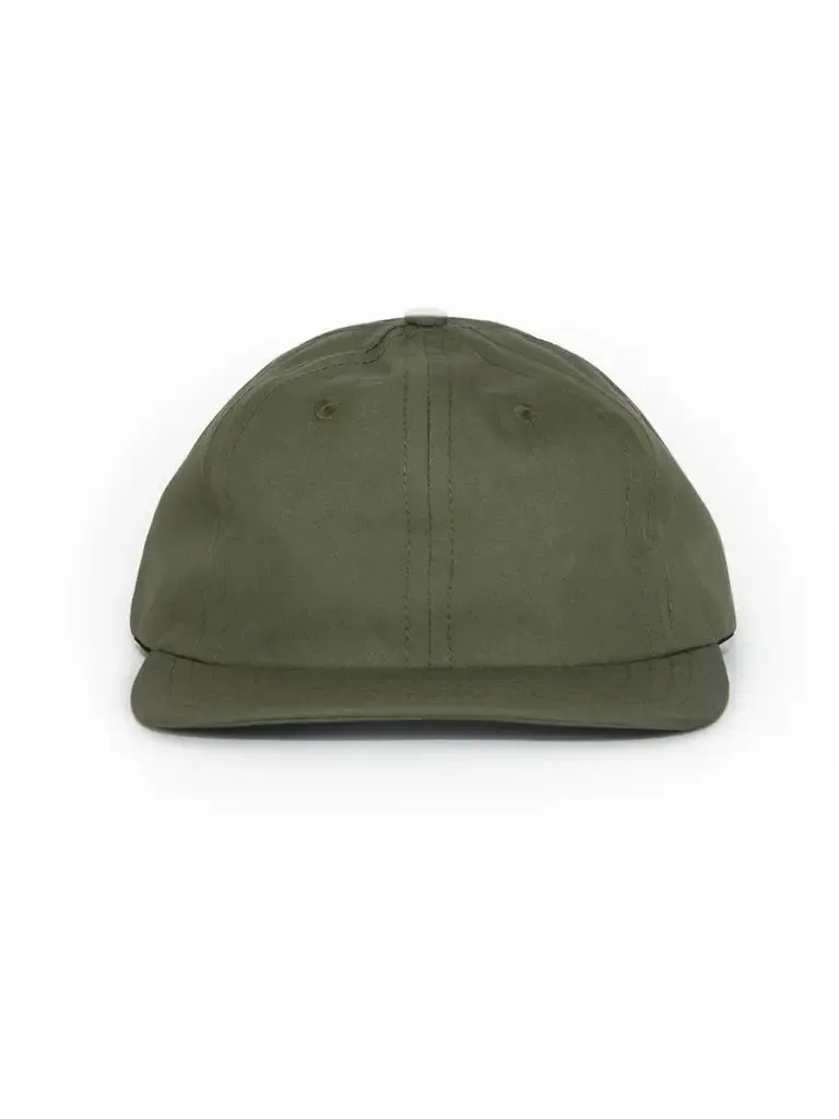 6 Panel Japanese Cotton Nylon Cap- Olive