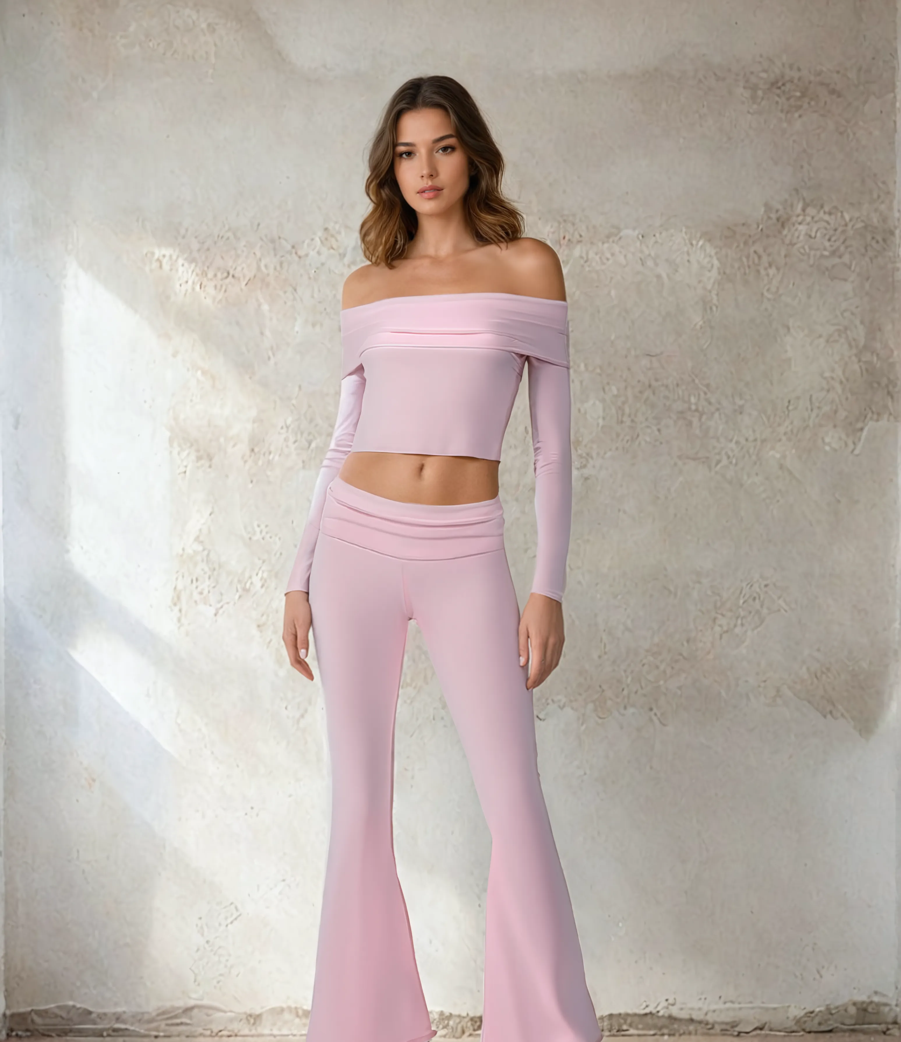 A&A Off The Shoulder Top and Pants Lounge Set