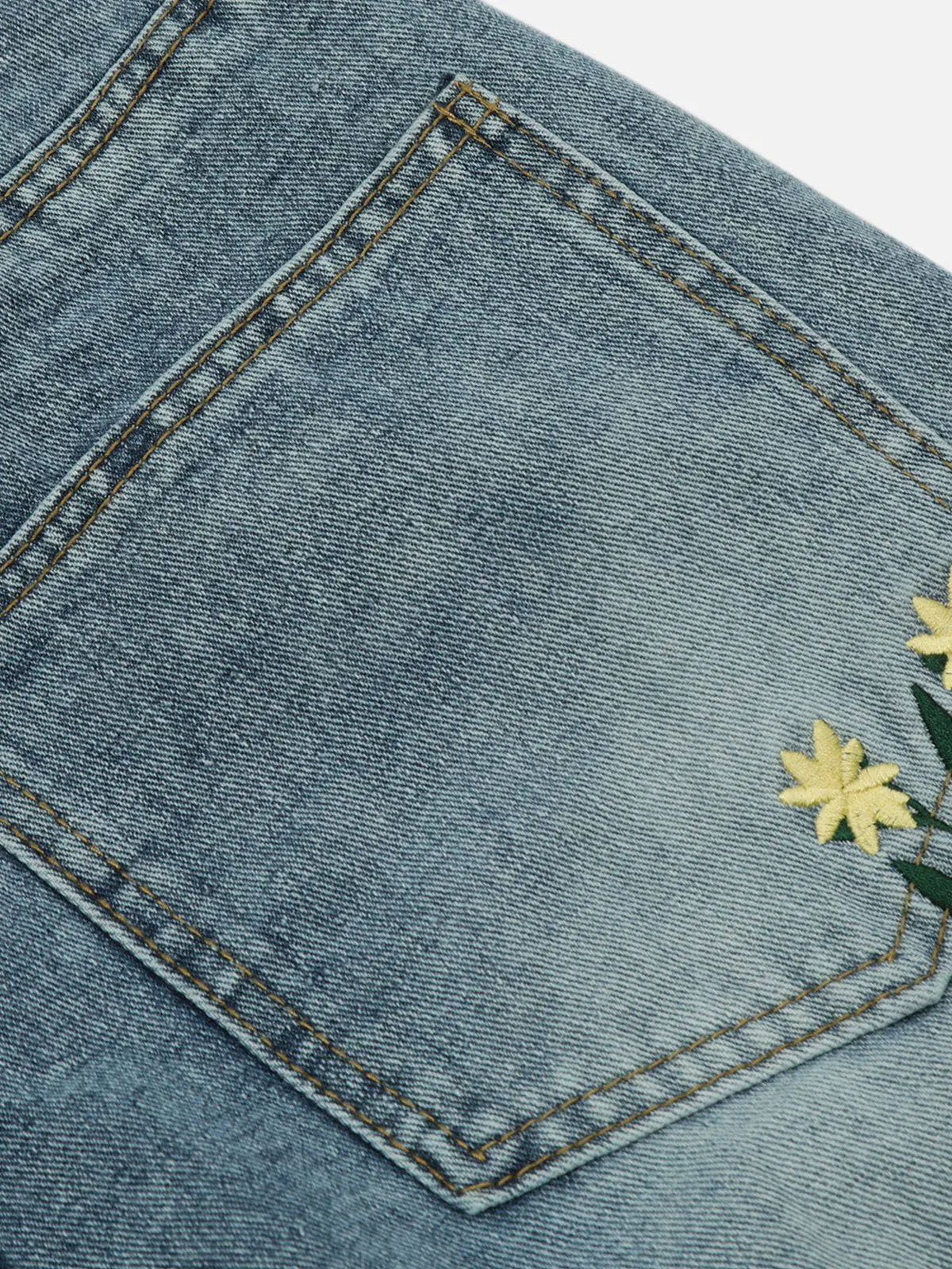 Aelfric Eden Embroidery Flower Washed Jeans