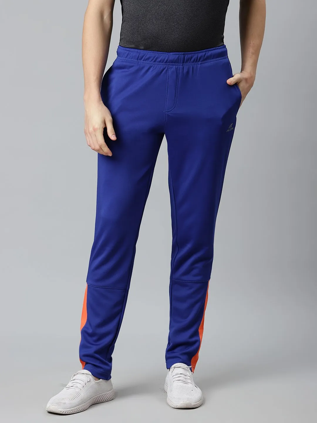 Alcis Men Blue Slim Fit Solid Track Pants