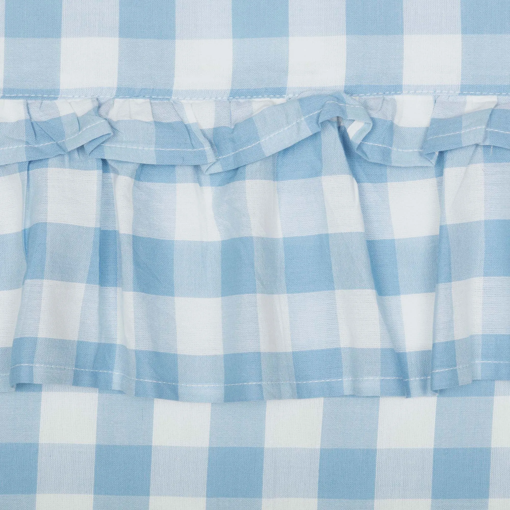 Annie Blue Buffalo Check Ruffled Lined Valance 60"