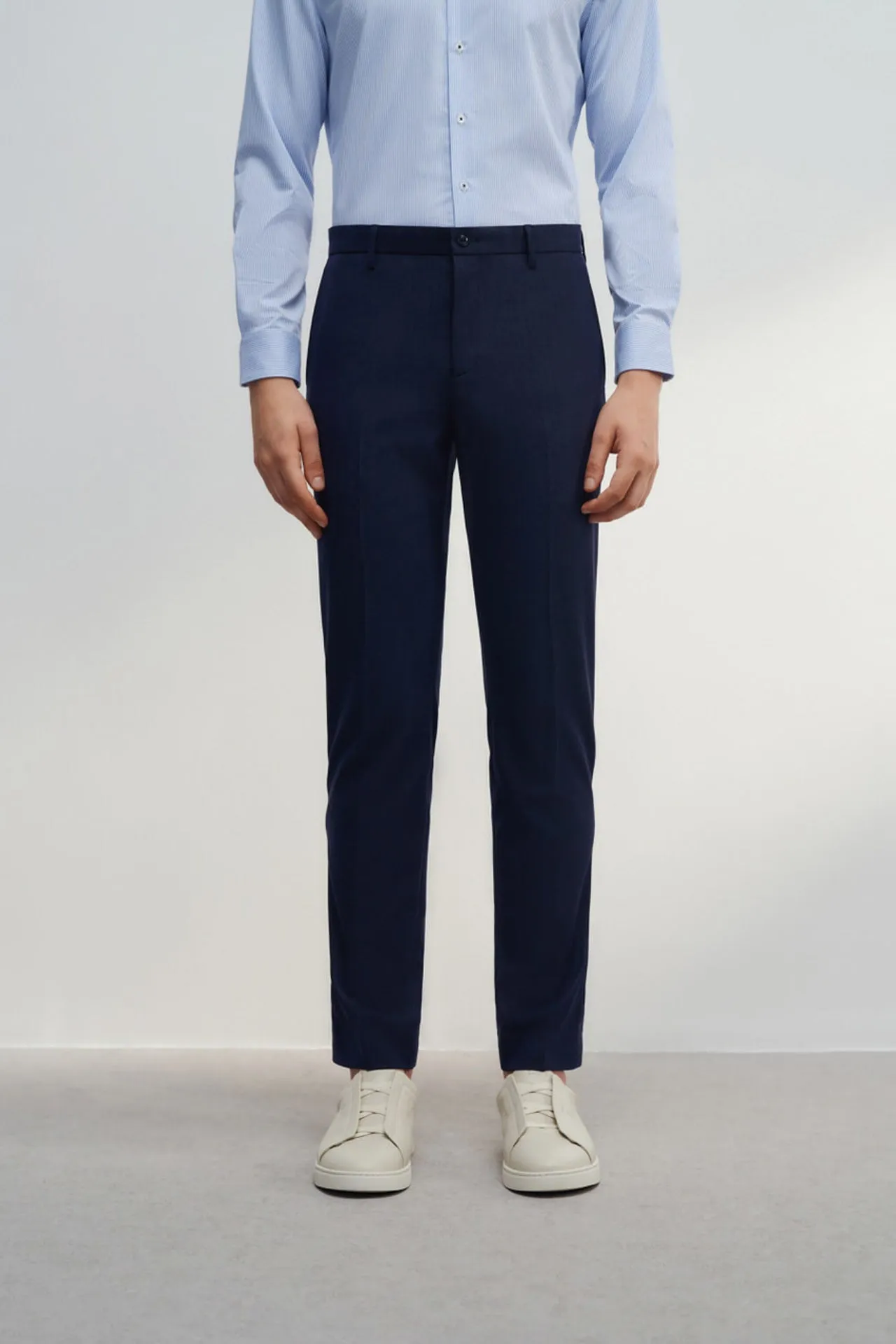 Anti-Bacterial Slim Fit Textured Suit Pants