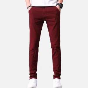 Antonios Slim Fit Cotton Stretch Trousers Men