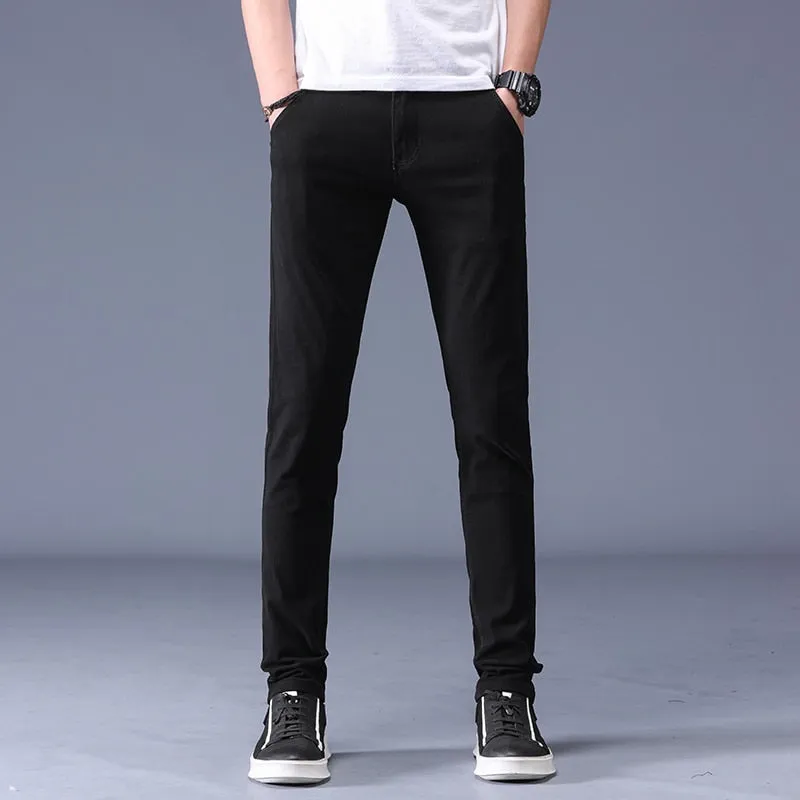 Antonios Slim Fit Cotton Stretch Trousers Men