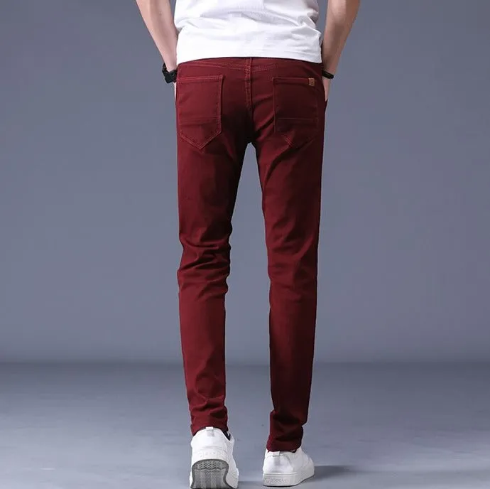 Antonios Slim Fit Cotton Stretch Trousers Men