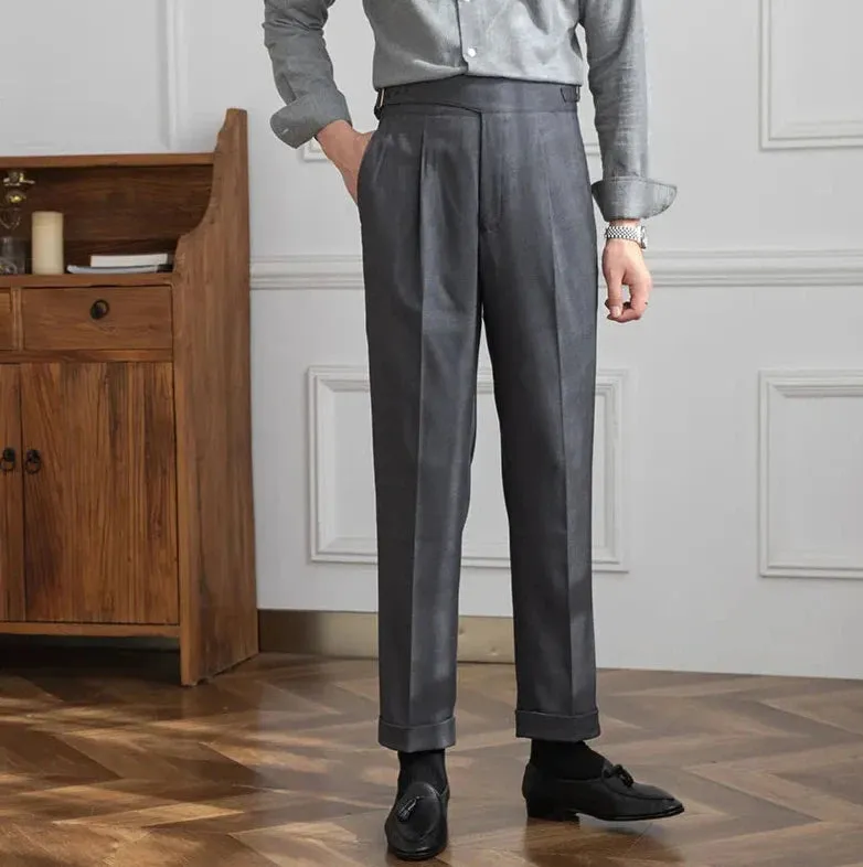 Autumn italian high-waist trousers