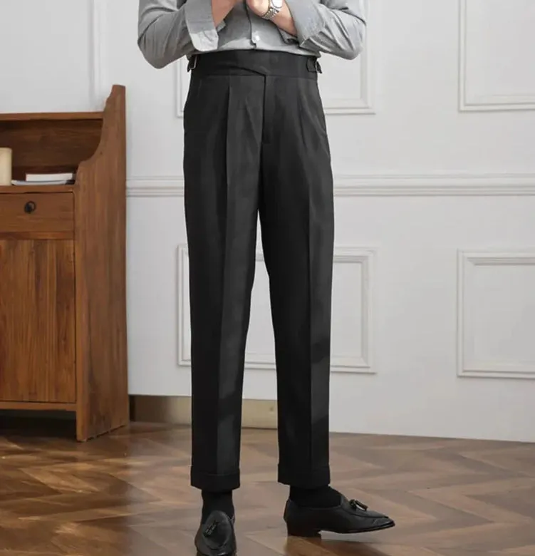 Autumn italian high-waist trousers