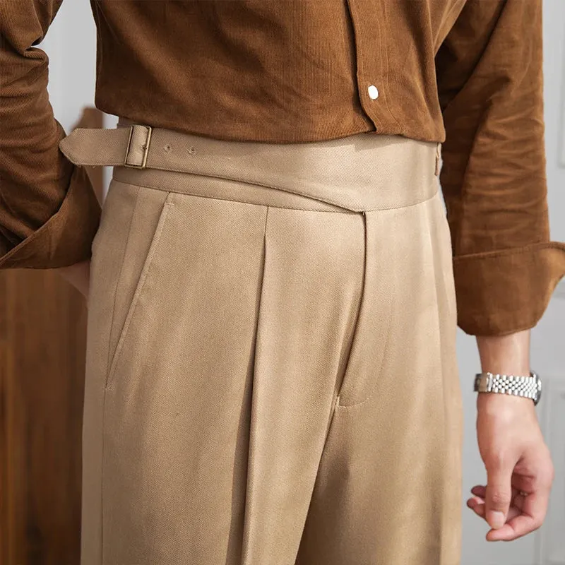 Autumn italian high-waist trousers