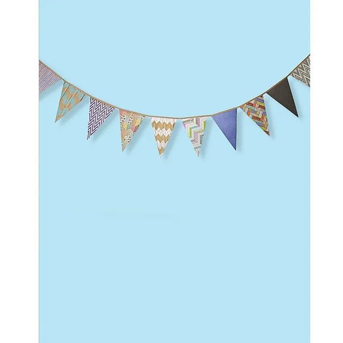 Baby Blue Bunting Printed Backdrop