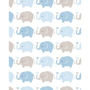 Baby Elephants Printed Backdrop