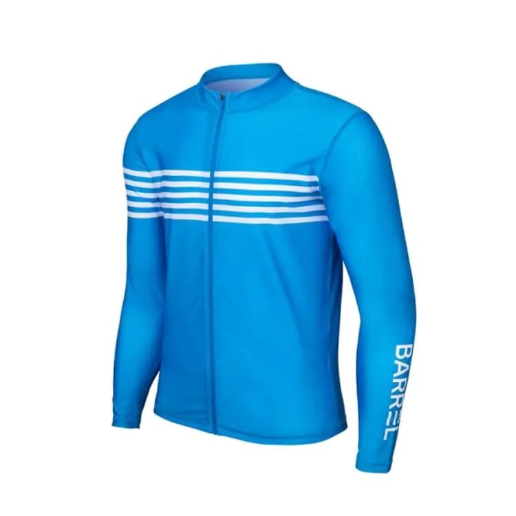 Barrel Mens Ocean ZipUp Rashguard-BLUE