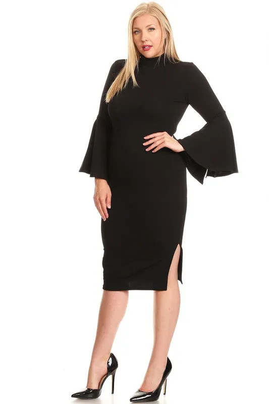 Black Midi Sheath Dress