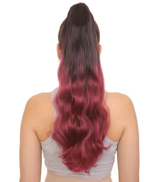 Black/Red Vibrant Ponytail Ombre Extension