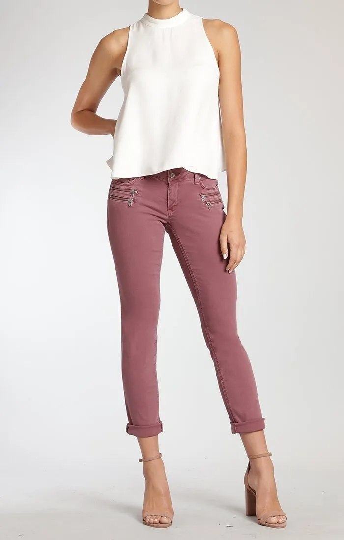 BLAKE SLIM BOYFRIEND IN PLUM  TWILL