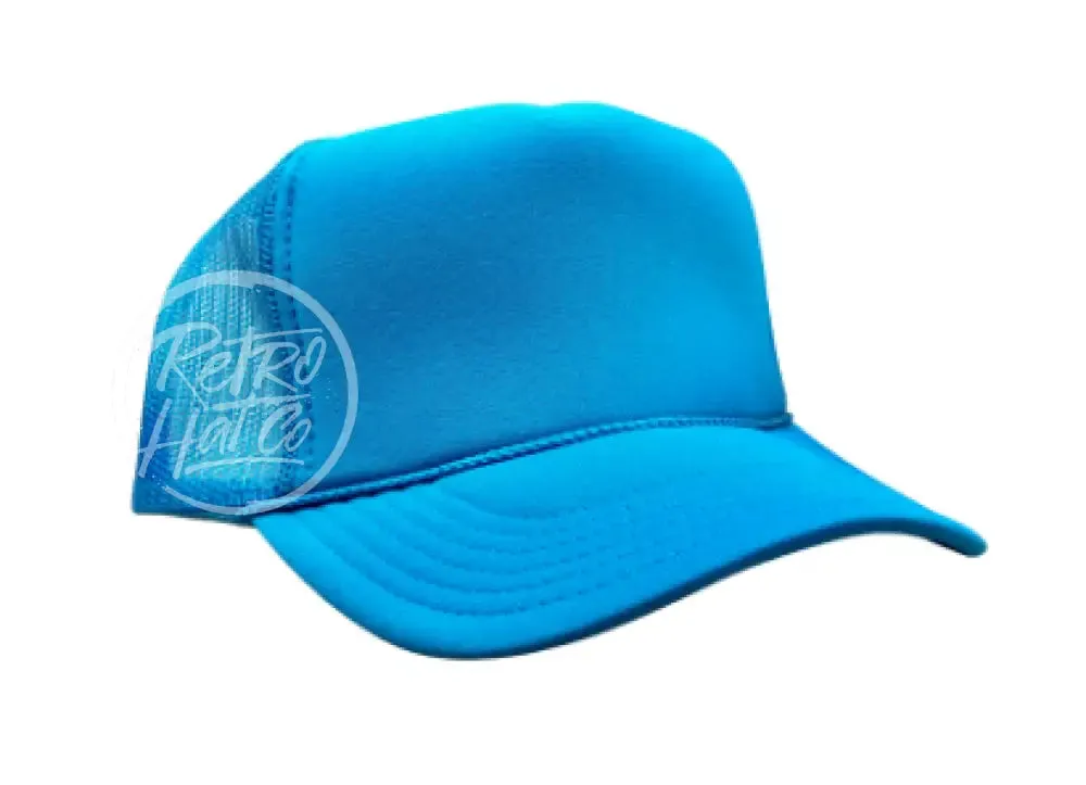 Blank Retro Foam Front Meshback Trucker Rope Hat