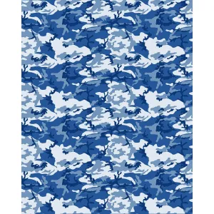 Blue Camouflage Printed Backdrop