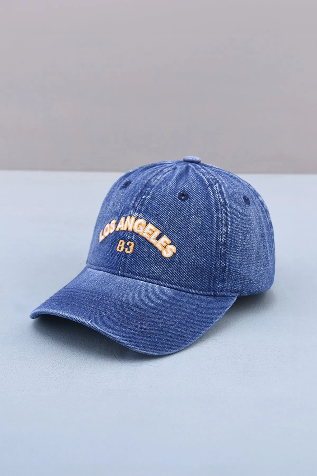 Blue Denim LA Embroidered Cap  - S23 - MCP113R