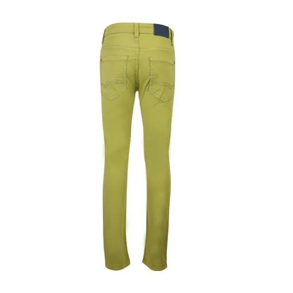 BOYS SLIM FIT SERGE PANTS - GREEN