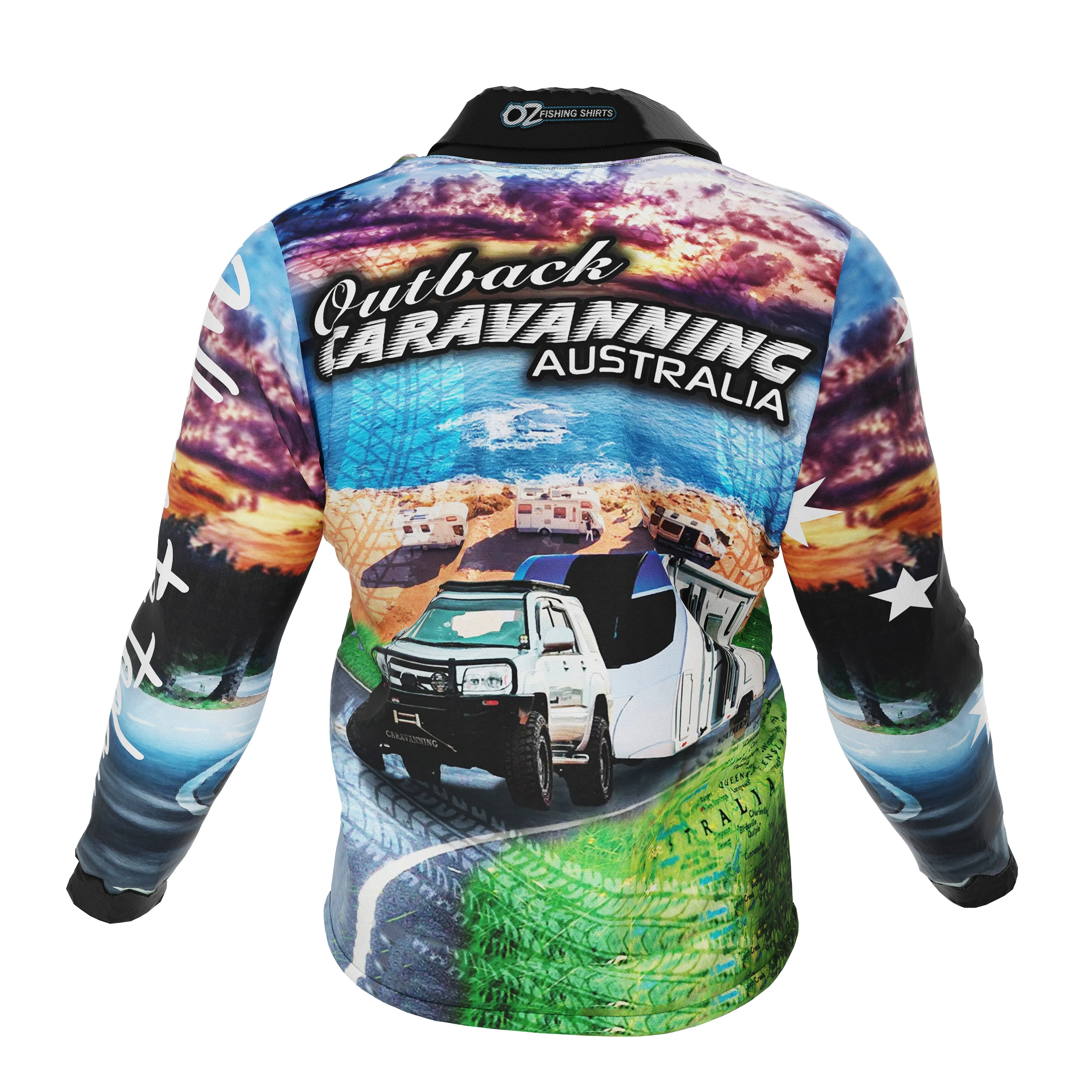 Caravanning Australia Fishing Shirt - Quick Dry & UV Rated