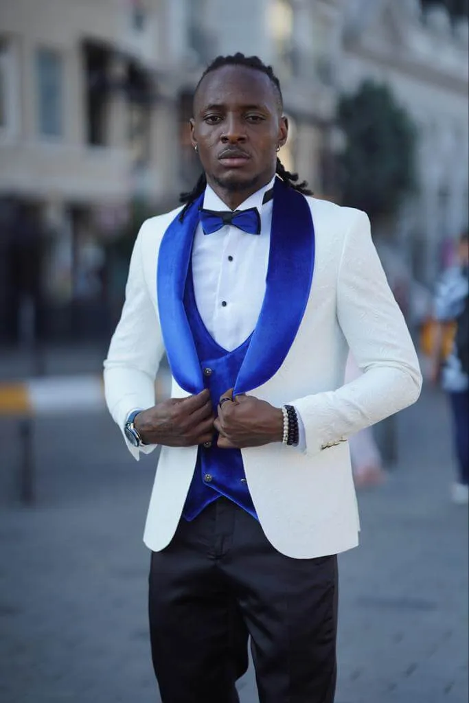 Carey White & Blue Tuxedo