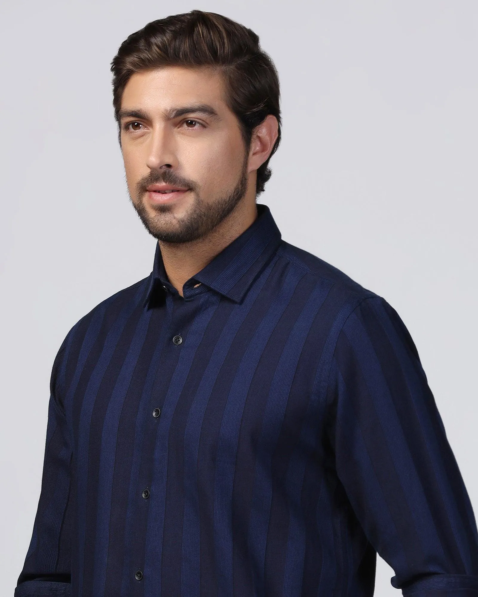 Casual Blue Stripe Shirt - Arlo