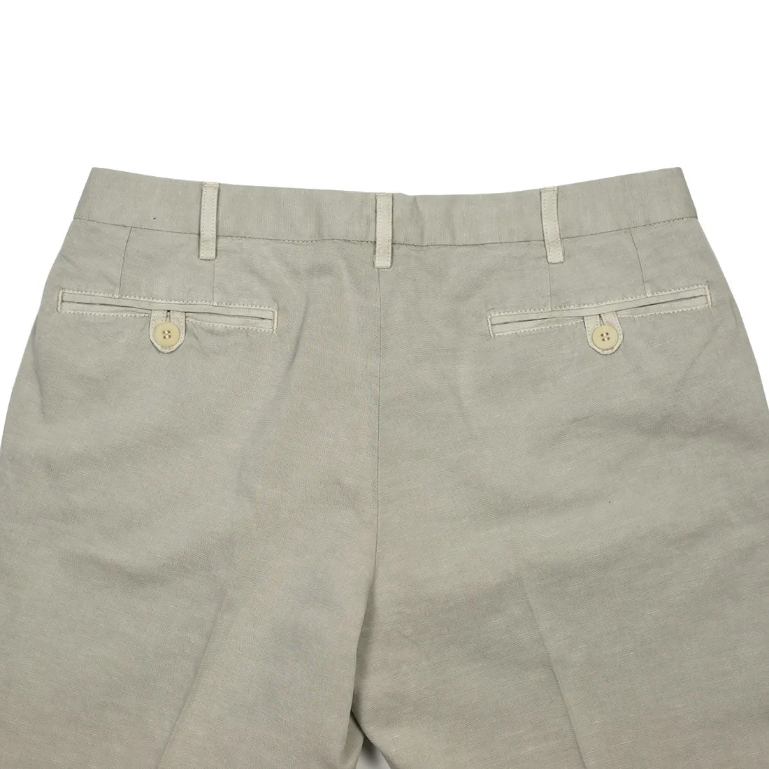 Cement grey medium-weight cotton/linen trousers (restock)