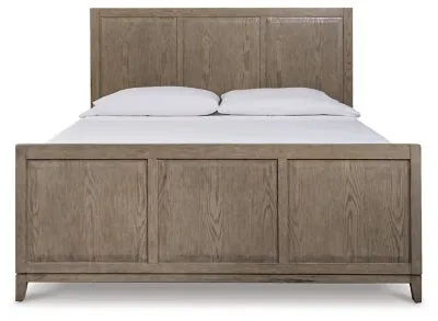 Chrestner King Panel Bed with Mirrored Dresser