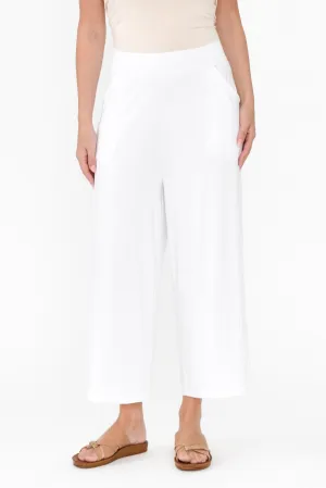 Ciara White Bamboo Resort Pants