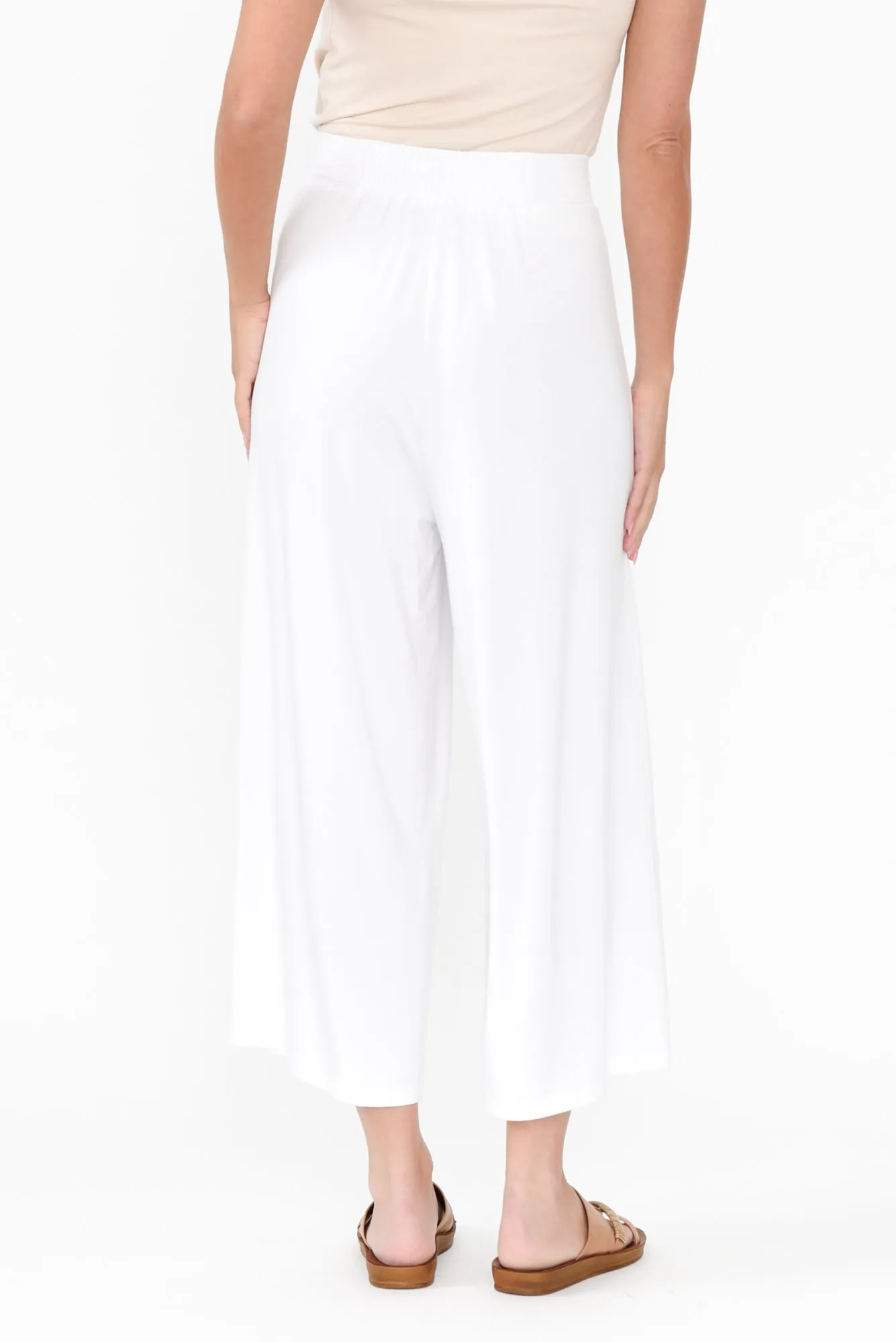 Ciara White Bamboo Resort Pants