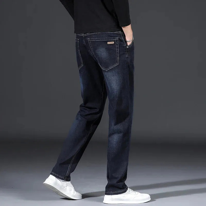 Classic Straight Leg Volcanic Denim Jeans