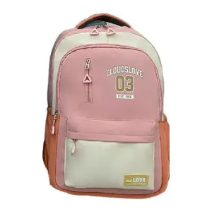 Clouds Love Right Backpack Cute, Colorful bags, Water Resistant and Lightweight(Pink/White)