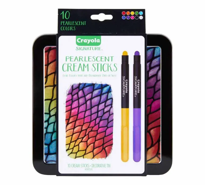 Crayola - Signature Pearlescent Cream Sticks, 10 Count