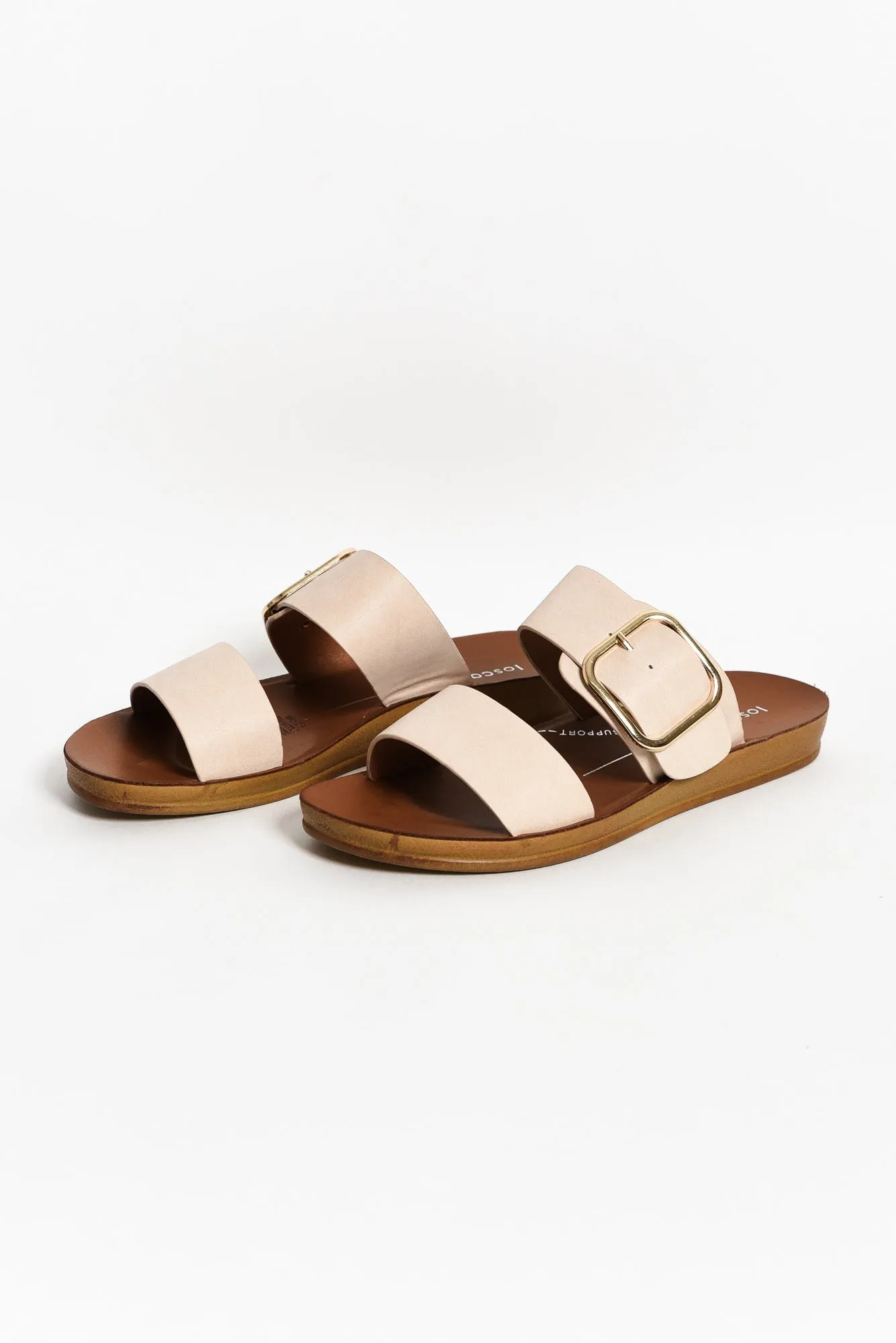 Doti Cream Buckle Slide