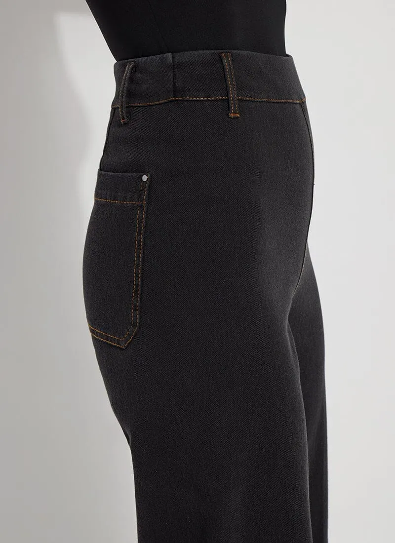 Erin High Waist Wide Leg Denim | Black