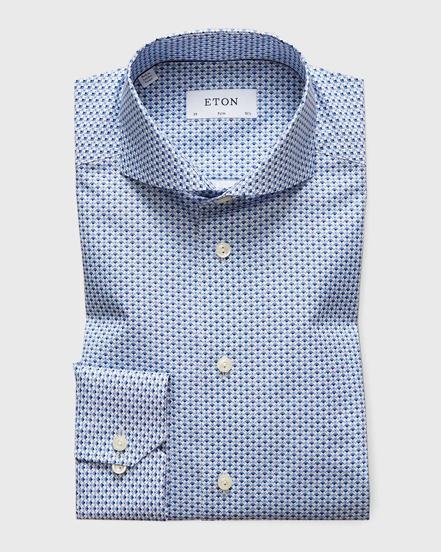 ETON 10000009925 BLUE SLIM SC SHIRT