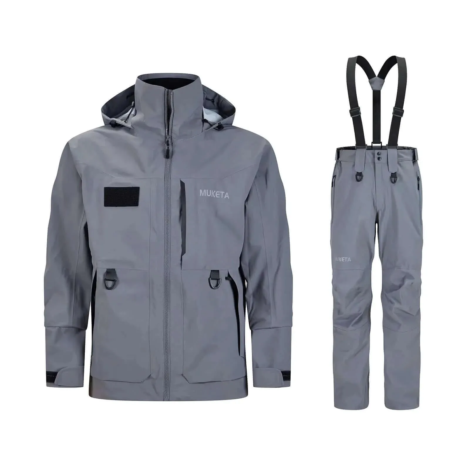 Fishing Rain Suit Breathable and Waterproof Wading Jacket & Bib Pants