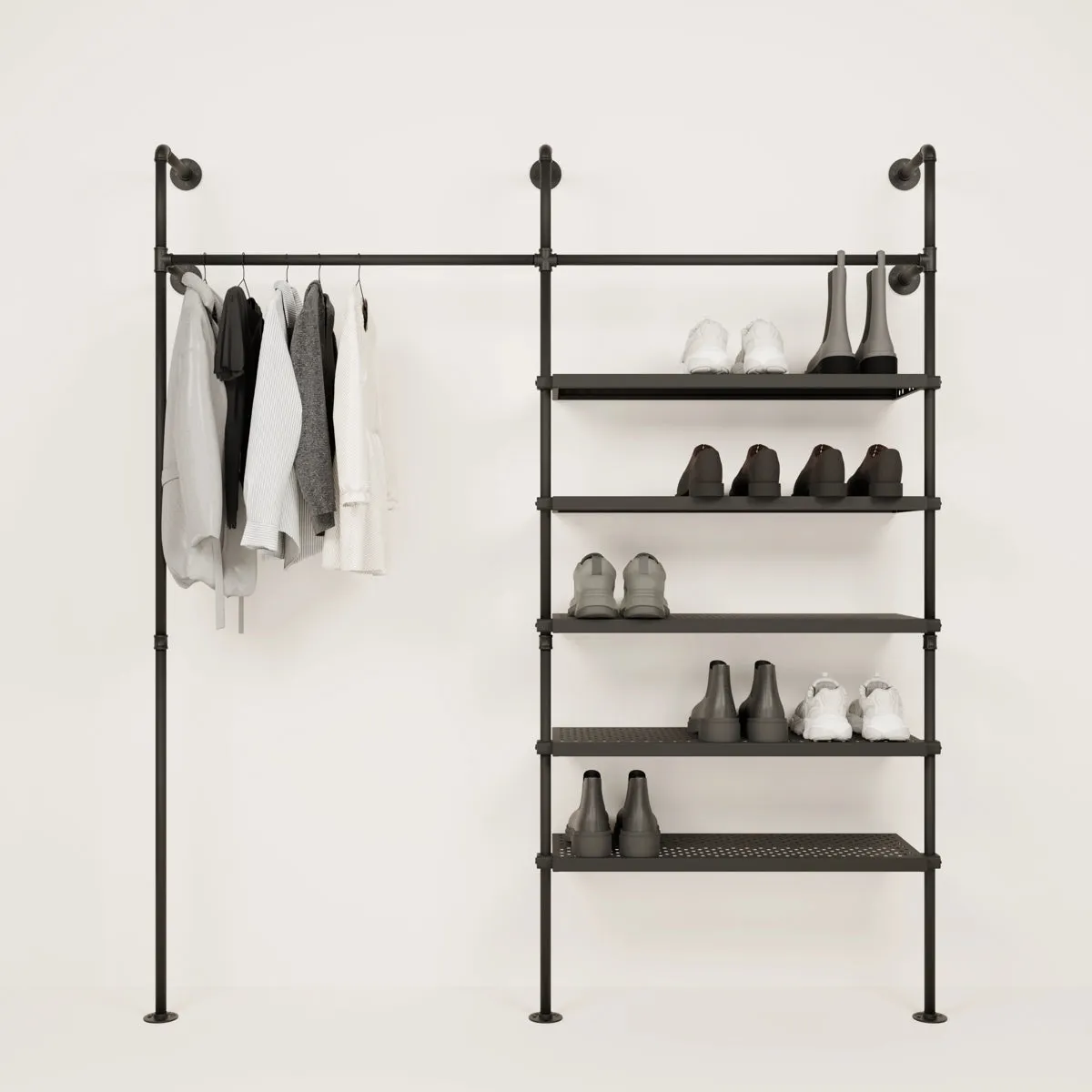 FRIDA METAL – Clothes rail with metal shelves | clothes rail metal shelves