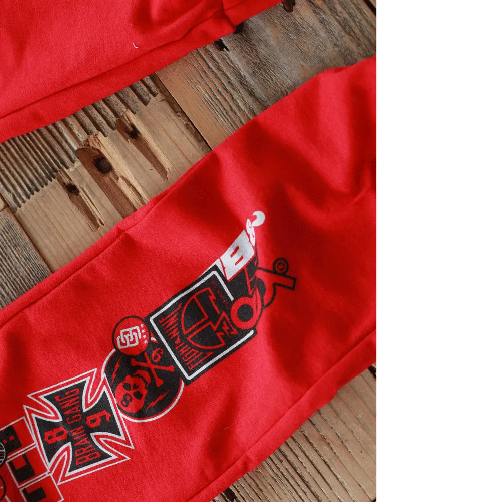 Garage Built Yard Sweat Pants Red