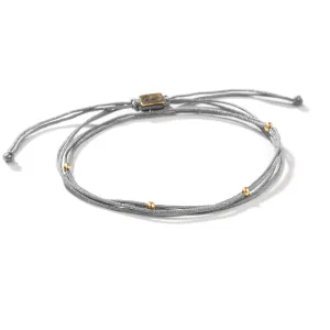 Gray Orb Cord Bracelet