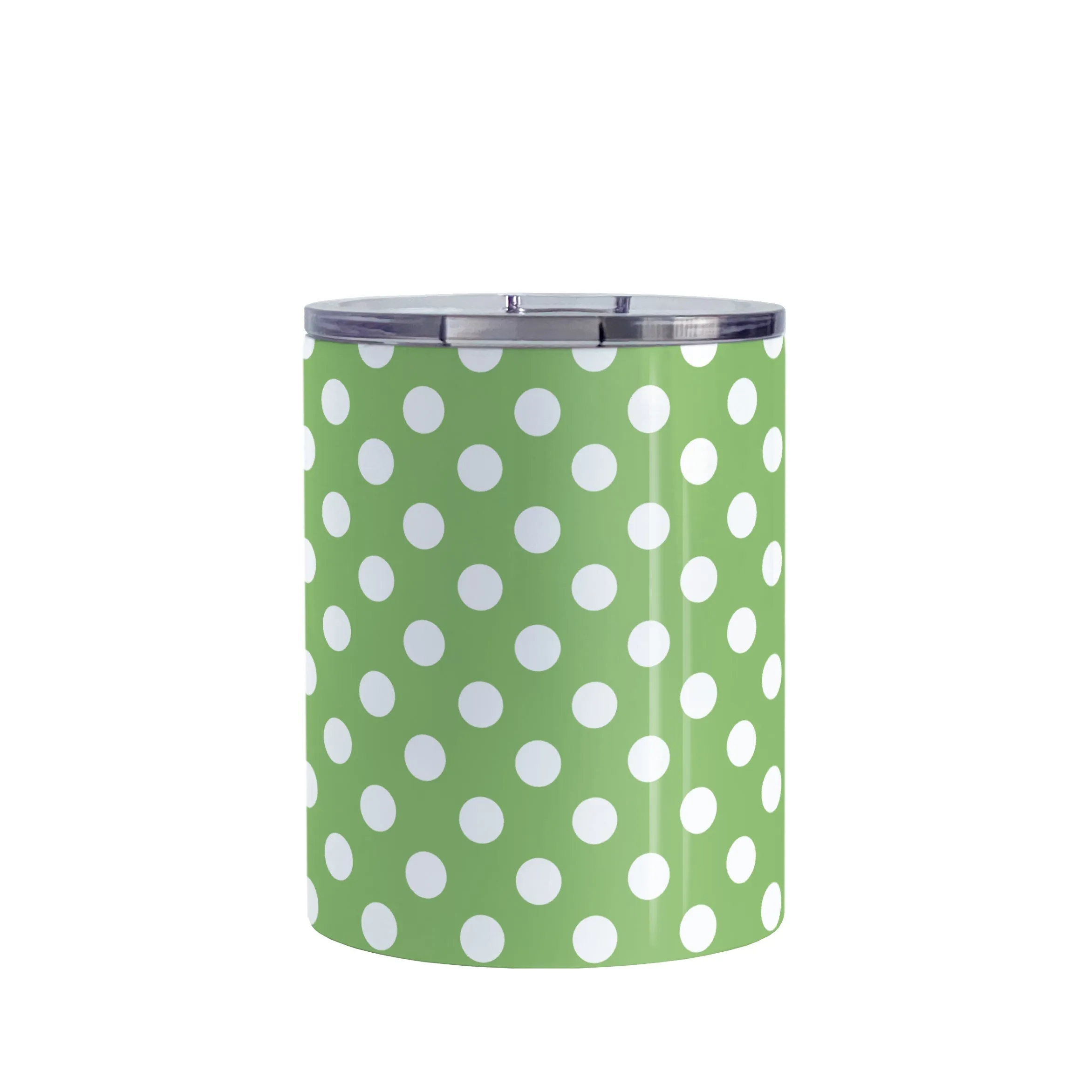 Green Polka Dot Tumbler Cup