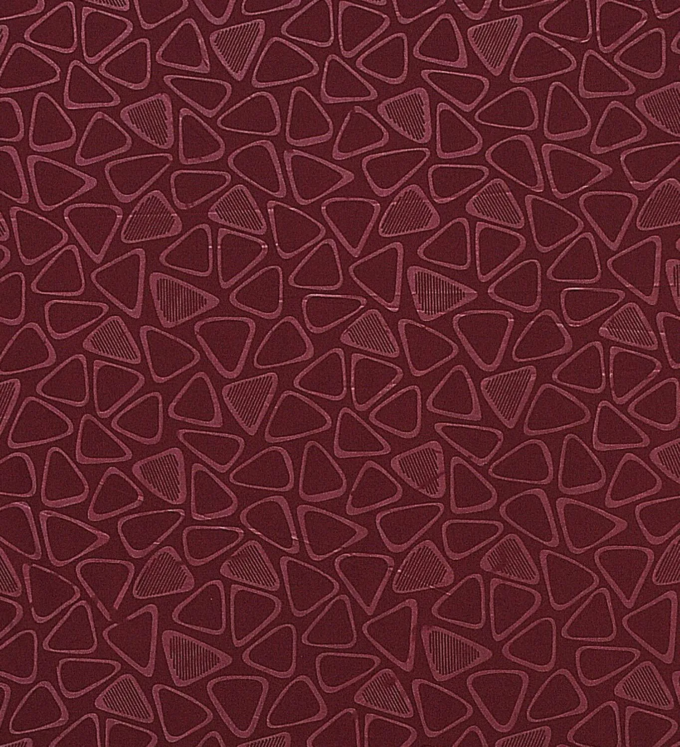 Heart Home Triangle Printed Polyster Stretchable 1 & 3 Seater Sofa Cover Set for Home, Office, Hotels with Foam Stick, Set of 2 (Maroon)-50HH01438