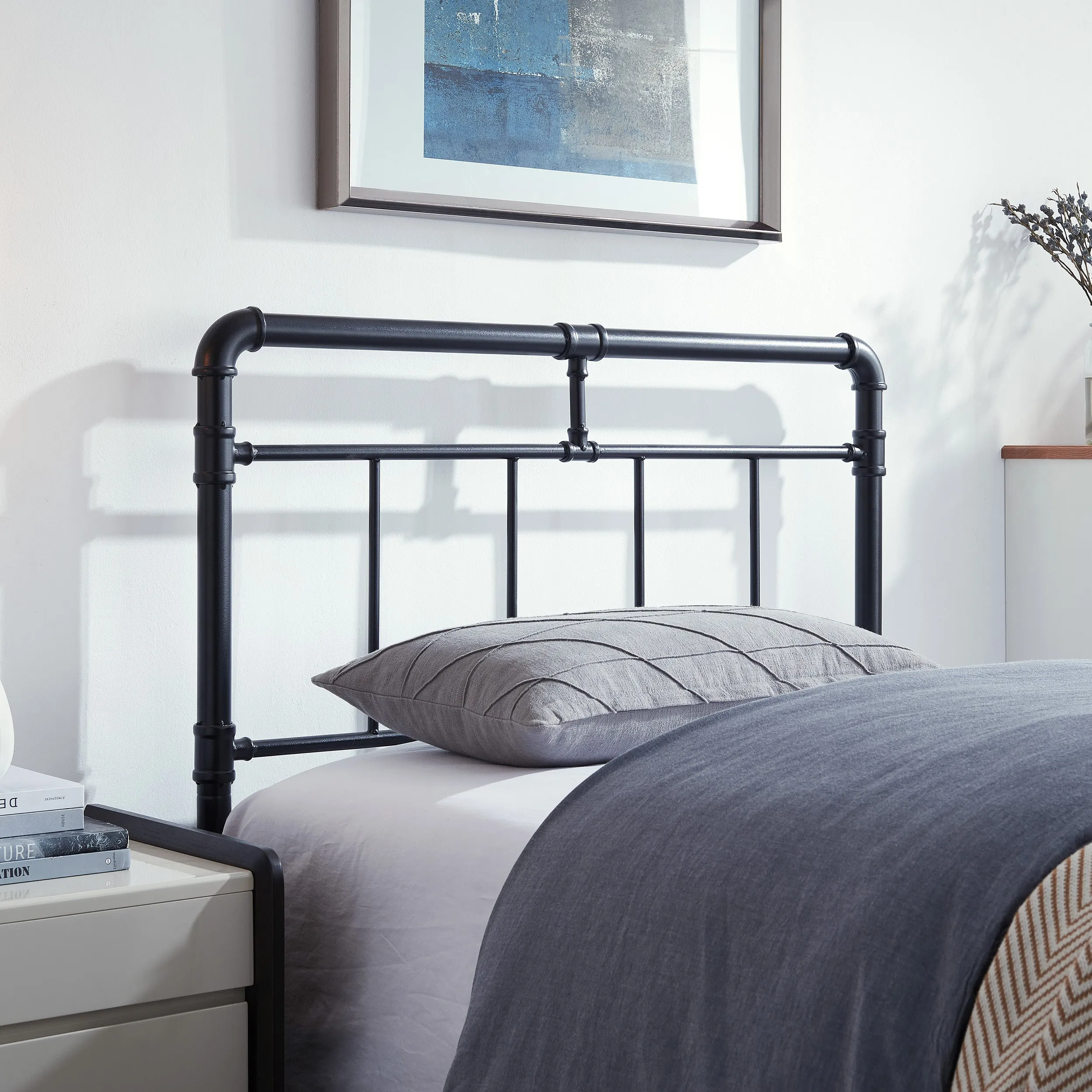 Ina Contemporary Iron Headboard