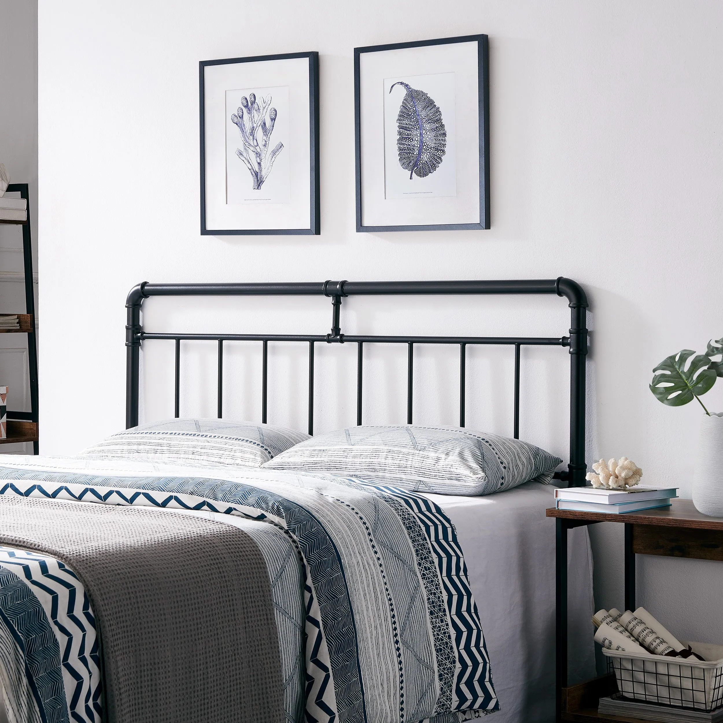 Ina Contemporary Iron Headboard