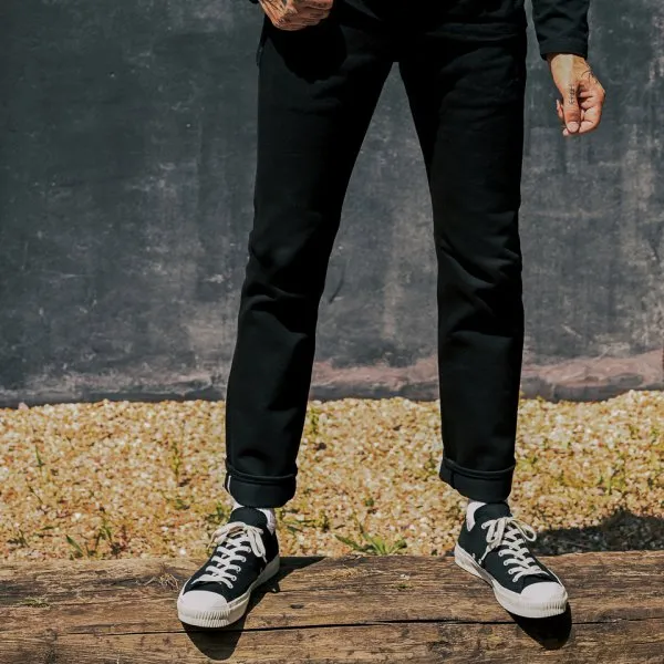 Iron Heart IH-777S SB Superblack Non-Fade 21oz Selvedge Denim Super Slim Black