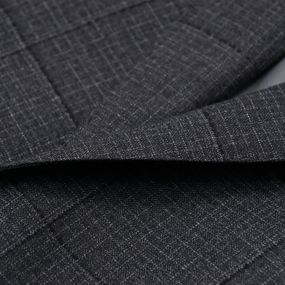 Isaia Gray Check Super 140s Wool Suit