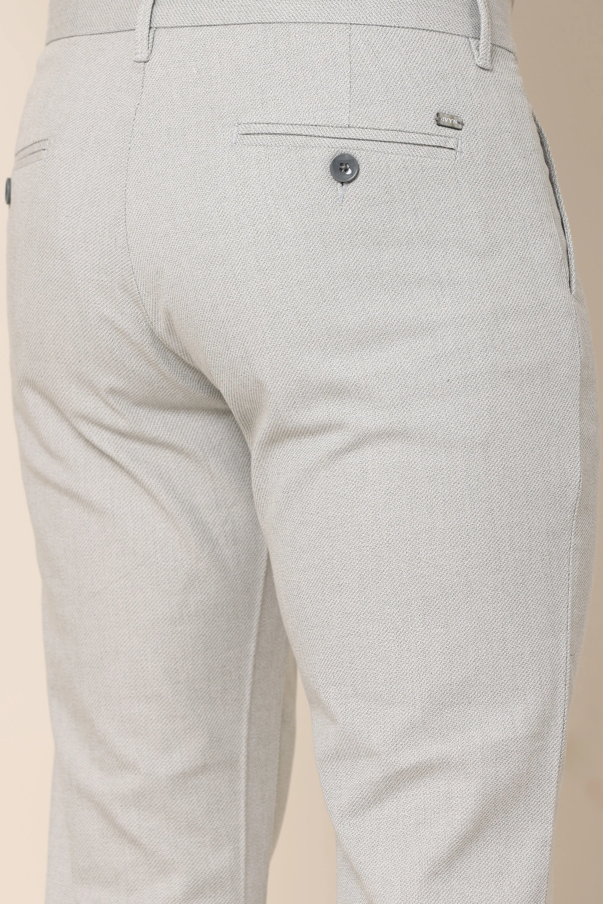 Ivyn Classic Grey Cotton Trousers