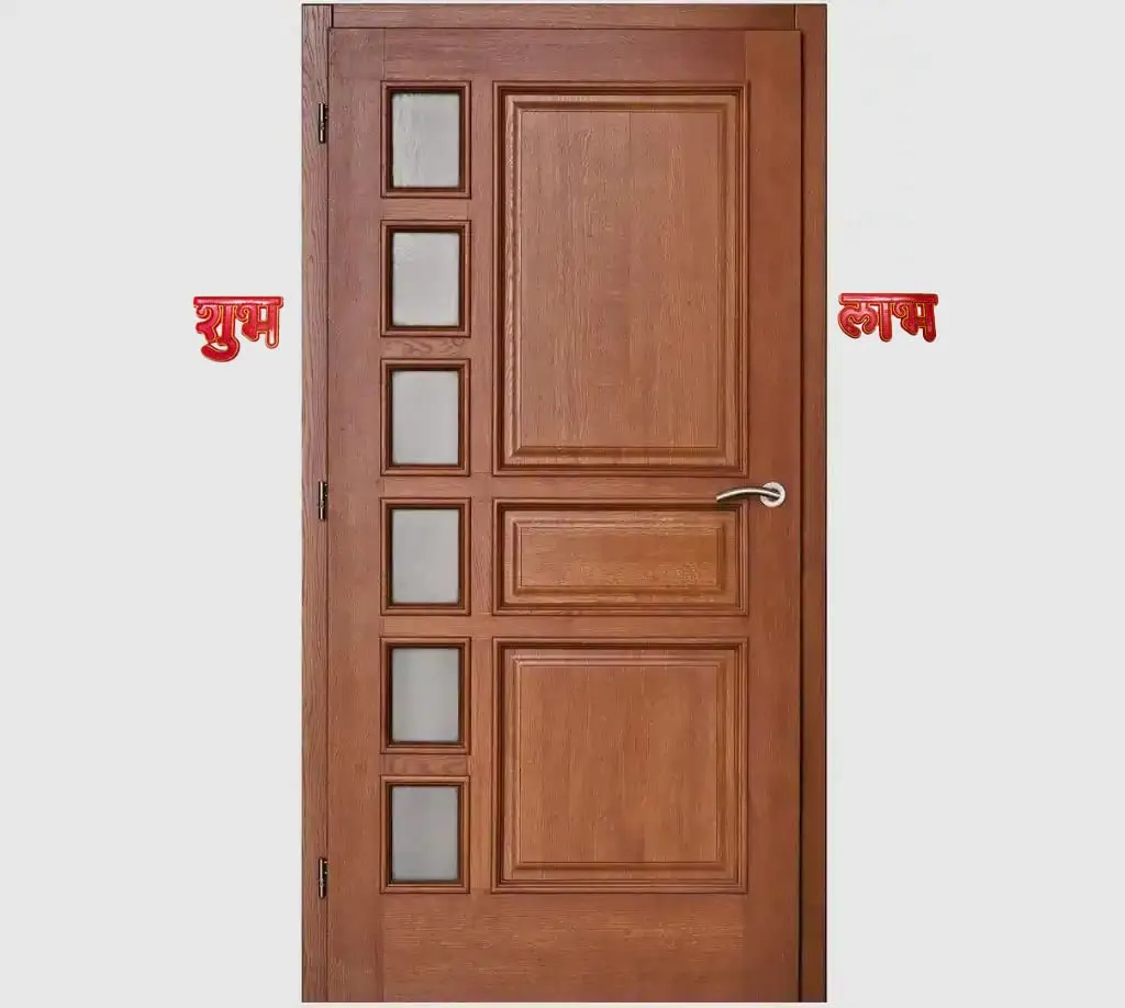 Jaipri Shubh Labh Sticker for Door and Wall Decoration, Diwali Decor Set - 2 Piece (Red, Set of 1) D-KTC-029