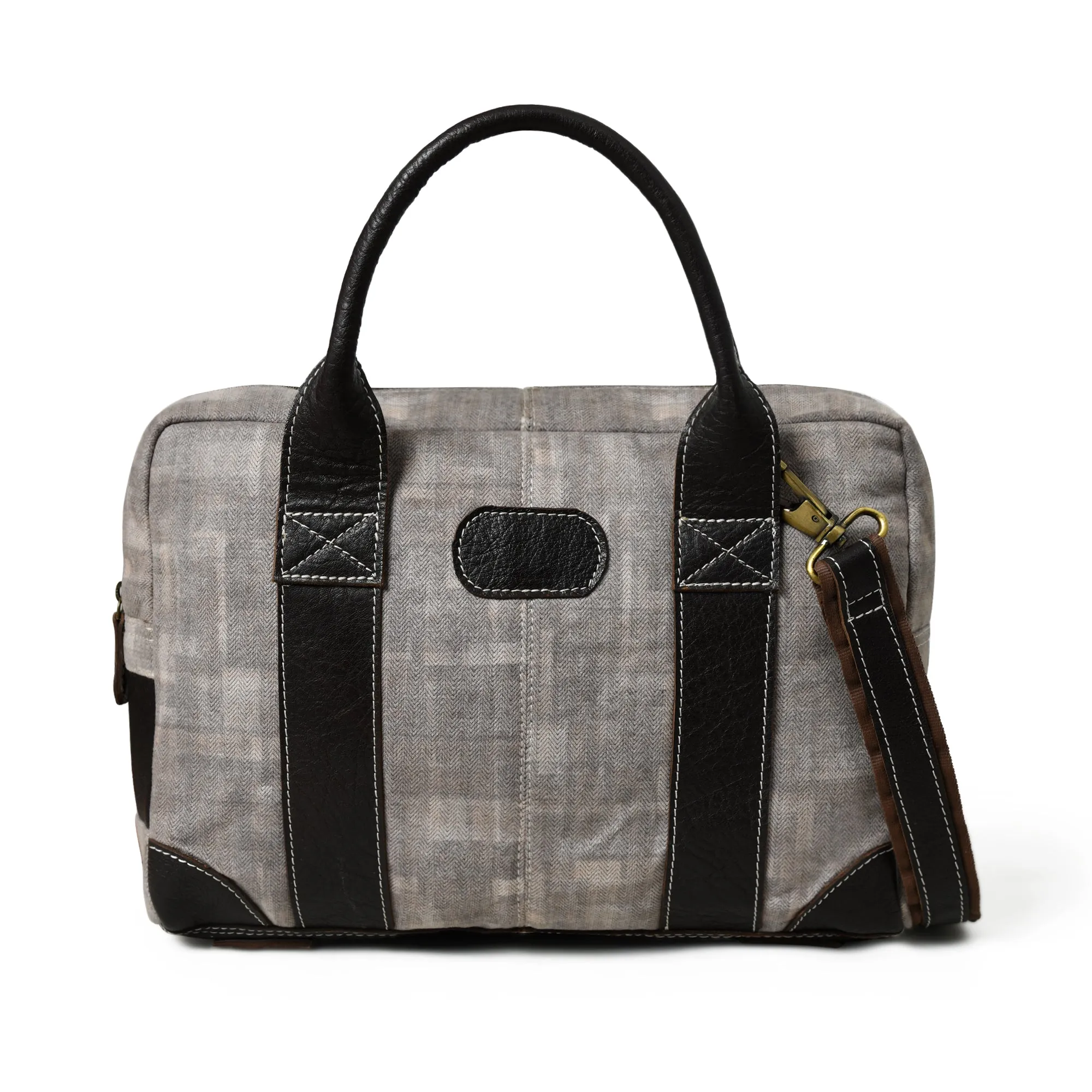 Jefferson Gray Canvas Briefcase