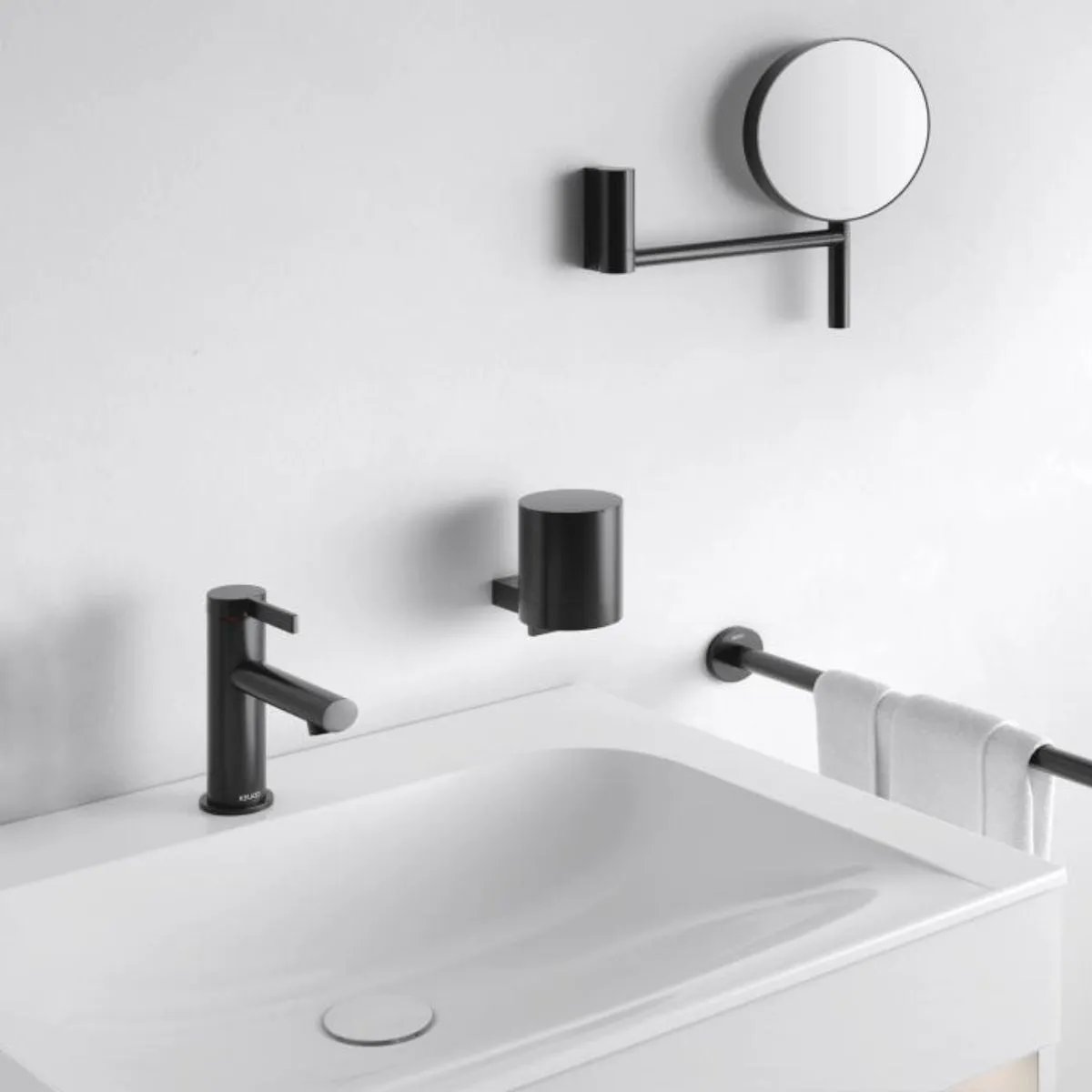 Keuco IXMO Pure Single Lever Basin Mixer 100 in Matt Black - 59502371100